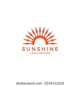 Sunshine Logo Vector. Sunset Icon Design