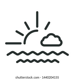 sunshine - minimal line web icon. simple vector illustration. concept for infographic, website or app.