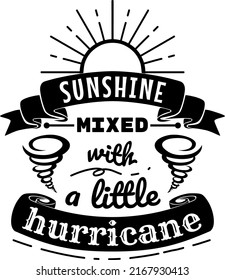 Sunshine Mixed With A Little Hurricane illustration, Southern Vector, Summer Vector, Tornado