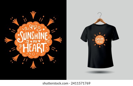 sunshine of my heart tshirt design to show your partner
