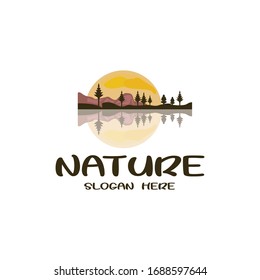 Sunshine nature logo, seasonal nature logo