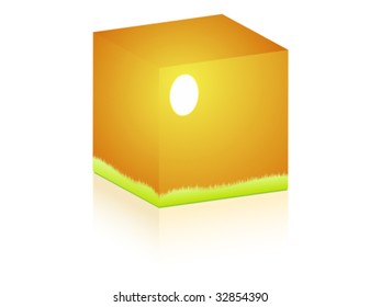 sunshine on box vector illustration