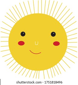 Sunshine Pattern, Yellow sunshine white Background, Hello Sunshine, Good morning sunshine Wallpaper Love Cards Vector Stock Vector Illustration.