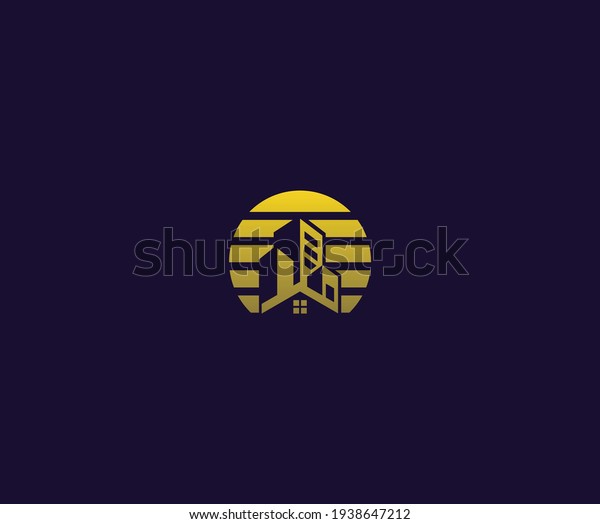 Sunshine Real Estate Logo Abstract Stock Vector (Royalty Free