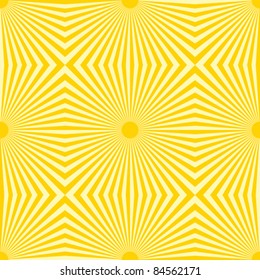 Sunshine seamless pattern, vector background.