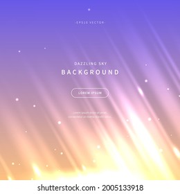 sunshine sky concept banner composed of dazzling sources. sunny background with gradient color illustration. warm and hot season design for web page, book, promotion. vector design of eps version 10.