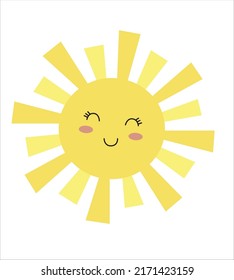 Sunshine smile Pattern, Yellow  sunshine, Sunshine White  Background, Hello Sunshine Wallpaper Love Cards Vector Stock Vector Illustration.