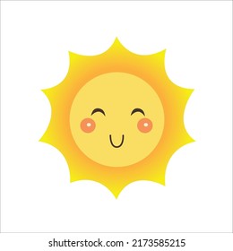 Sunshine smile Pattern, Yellow sunshine white Background, Good morning sunshine, Hello Sunshine Wallpaper Love Cards Vector Stock Vector Illustration.
