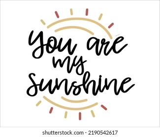 Sunshine Smile Pattern, Yellow Sunshine, Sunshine White Background, You Are My Sunshine Wallpaper Love Cards Vector Stock Vector Illustration.