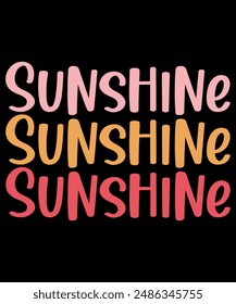 Sunshine summer vibes women's shirt,  Summer Vacation, Summer Shirt Design, Beach Vacation Template, Shirt Print Template