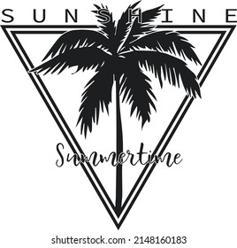 Sunshine Summertime palm shirt design