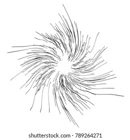 Sunshine. Sun burst, star burst sunshine. Radiating from the center of thin beams, lines. Vector illustration. Design element for logo, signs. Dynamic style. Abstract explosion, spe