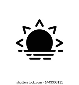 Sunshine and Sunrise Weather Element Vector Icon Design Template