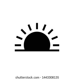 Sunshine and Sunrise Weather Element Vector Icon Design Template