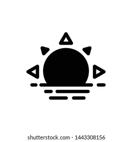 Sunshine and Sunrise Weather Element Vector Icon Design Template