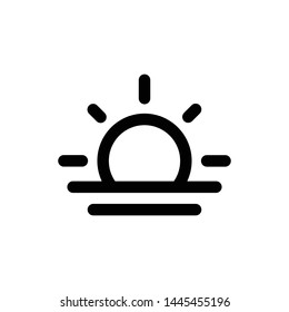 Sunshine and Sunrise Weather Element Vector Icon Design Template