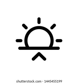 Sunshine and Sunrise Weather Element Vector Icon Design Template