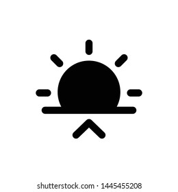 Sunshine and Sunrise Weather Element Vector Icon Design Template