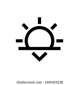 Sunshine and Sunrise Weather Element Vector Icon Design Template