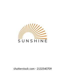 sunshine swirl motion geometric circle logo vector