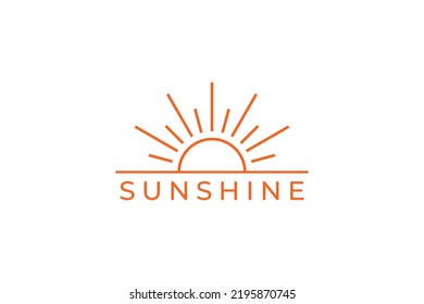 Sunshine symbol isolated sun logo vector design