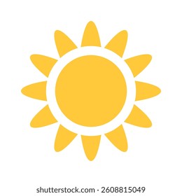 Sunshine symbol yellow sun design