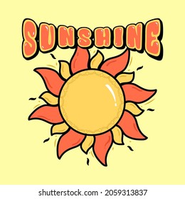 SONNENSCHIRM MIT SONNENSCHEIN, SLOGAN-PRIN-VEKTOR