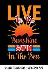 Diseño de camiseta Sunshine y diseño de tipografía