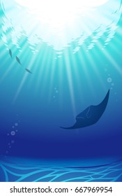 sunshine from underwater