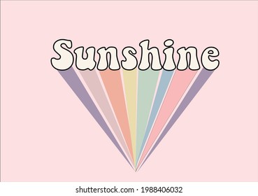 sunshine vector art design hand drawn