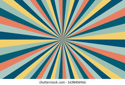 Sunshine vector background. Abstract sunburst wallpaper for template website. banner social media advertising. Retro style