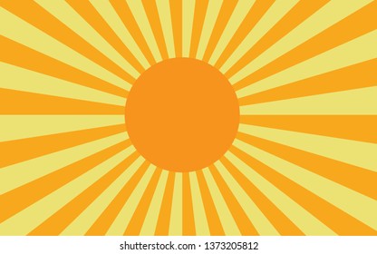 Sunshine vector background. Abstract yellow wallpaper for banner social media and template. EPS10