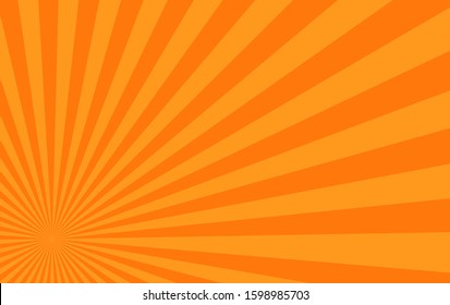 Sunshine vector background high resolution. Abstract orange sunburst wallpaper for template banner,ad,social media.