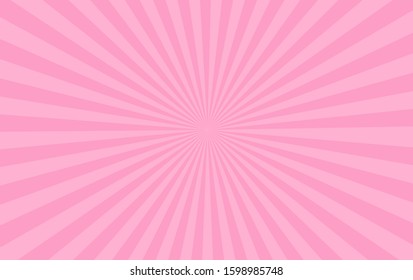 Sunshine vector background high resolution. Abstract pink sunburst wallpaper for template banner, ad, social media.
