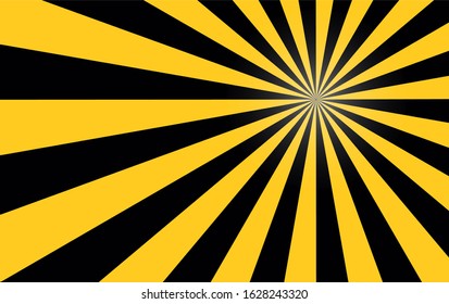 Sunshine vector background high resolution. Abstract yellow sunburst wallpaper for template banner, ad, social media.