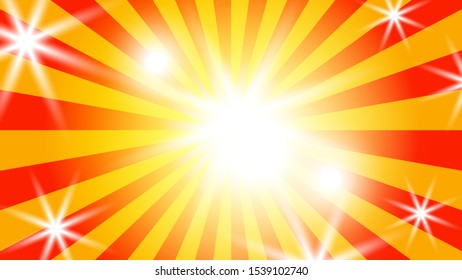 Sunshine vector background. illustration abstract sunburst wallpaper for template website and business social media advertising. Beautiful luxury concept. 