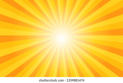 Sunshine vector background with light gradient. Abstract yellow wallpaper for banner,ad,social media and template. EPS10 