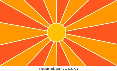 fondo vector de brillo solar con diseño de estilo retro