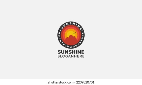 Sunshine vector logo design template symbol