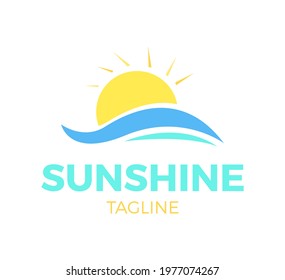 sunshine vector logo template design
