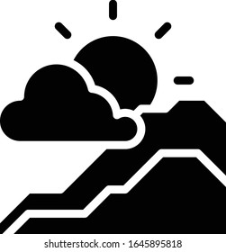 Sunshine - Conjunto de iconos del clima. Ilustración vectorial sólida de alta calidad para aplicaciones web y móviles.