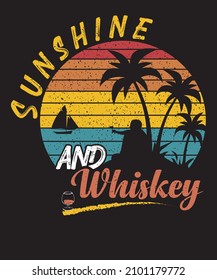 
Sunshine and Whiskey t shirt design