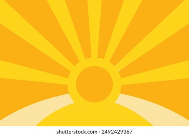 Sunshine yellow abstract background with smooth curves and light gradients. Perfect for bright, cheerful designs.