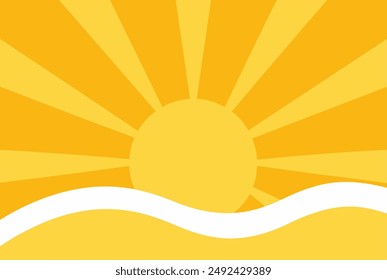 Sunshine yellow abstract background with smooth curves and light gradients. Perfect for bright, cheerful designs.