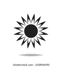 Sunshining sign, vector icon, web design element