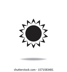 Sunshining sign, vector icon, web design element