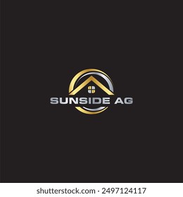 Sunside AG logo with house icon and circle in gold and silver