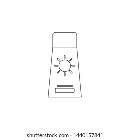 suntan cream flat icon. Element of summer for mobile concept and web apps icon. Outline, thin line icon for website design and development, app development