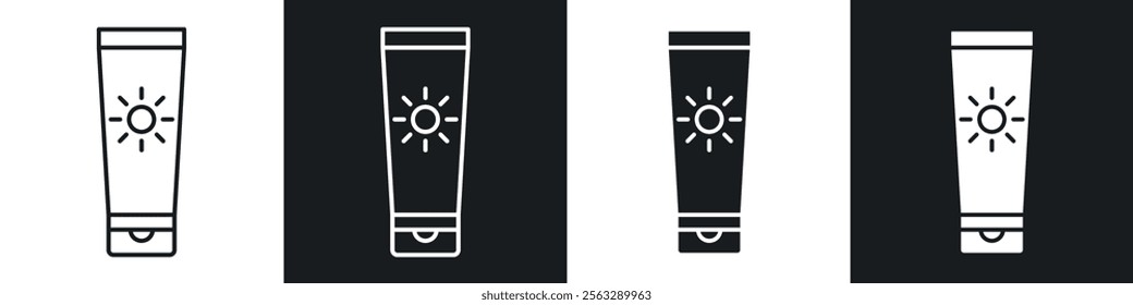 Suntan cream icon pack for app and website ui designs.