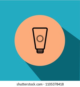 Suntan Cream Icon Vector